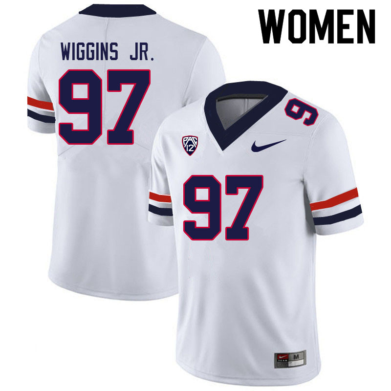 Women #97 Jermaine Wiggins Jr. Arizona Wildcats College Football Jerseys Sale-White